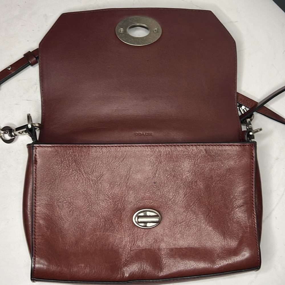 Coach Leather Crossbody Python Embossed Handbag - Picture 9 of 16